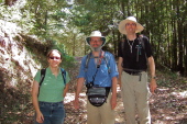 Stella, Frank, and Bill ready to go their separate ways after lunch