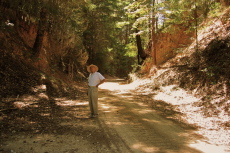 David at Basin Trail and Gate 10 Rd., Gate 10 is in the background (2020ft)