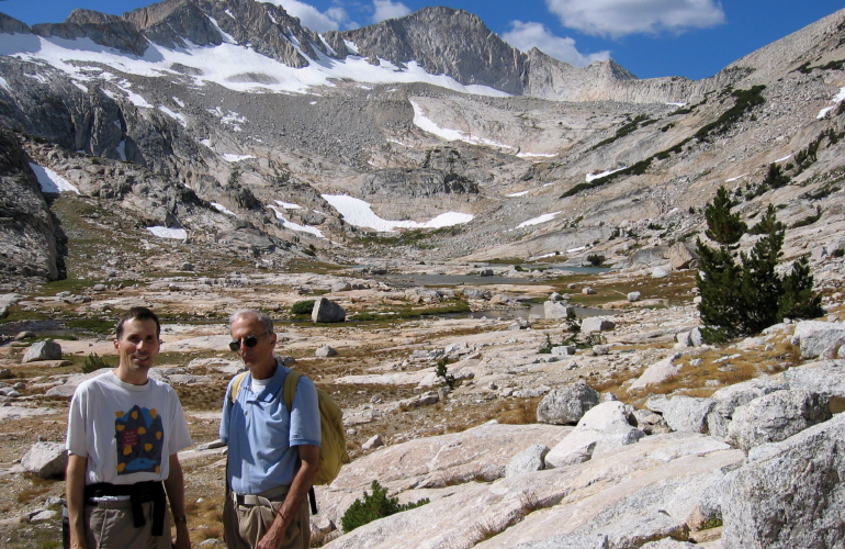 Bill and David at the lower Conness Lakes (10,550ft).