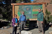 Stella, Frank, and Bill get ready to climb North Peak.