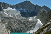 Mt. Conness (12590ft) and the small glacier-fed lake.