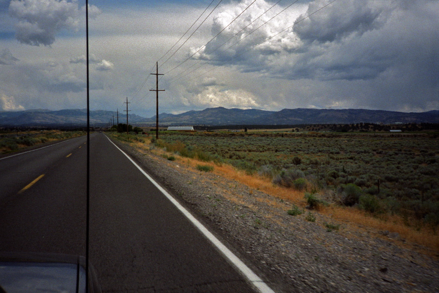 Driving up the west side of the Warner Mountains.
