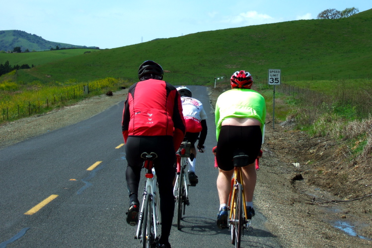 Mike Harding leads the way down Alhambra Valley Rd.