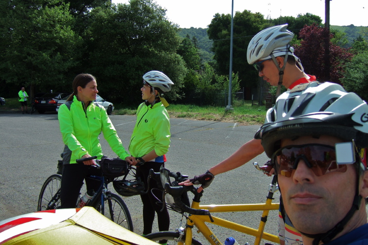 At the start behind the Marin Civic Center.