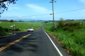 Heading east on Tomales-Petaluma Rd., descending into the Stemple Creek watershed.