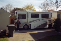 Dan and Lisa in front of their home.