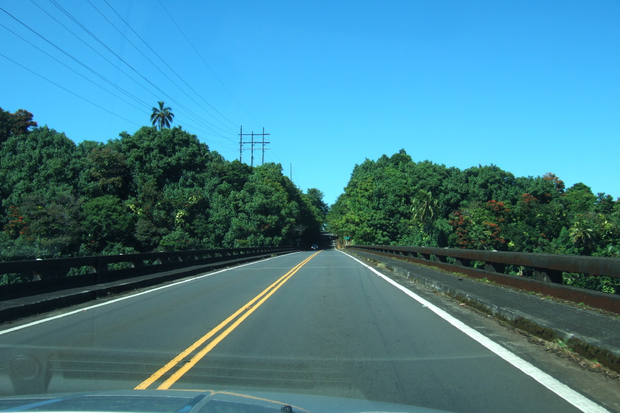 Crossing Hakalau Stream on HI19