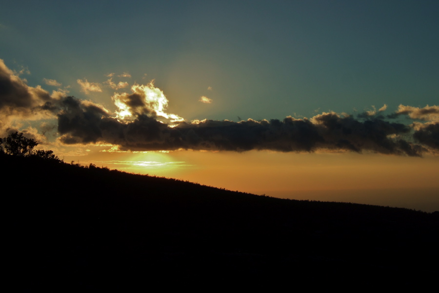 Sun behind a cloud