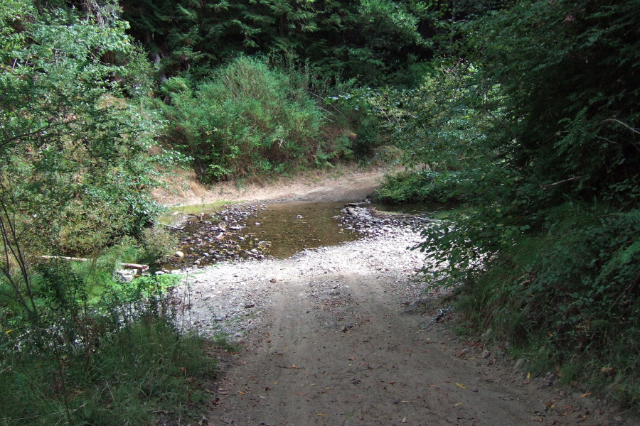 Towne Trail fords Pescadero Creek.