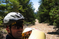 Descending the Olmo Trail where the trail breaks out of the trees. (1560ft)
