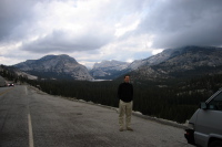 View of Tenaya Lake from roadside turnout near Olmstead Point