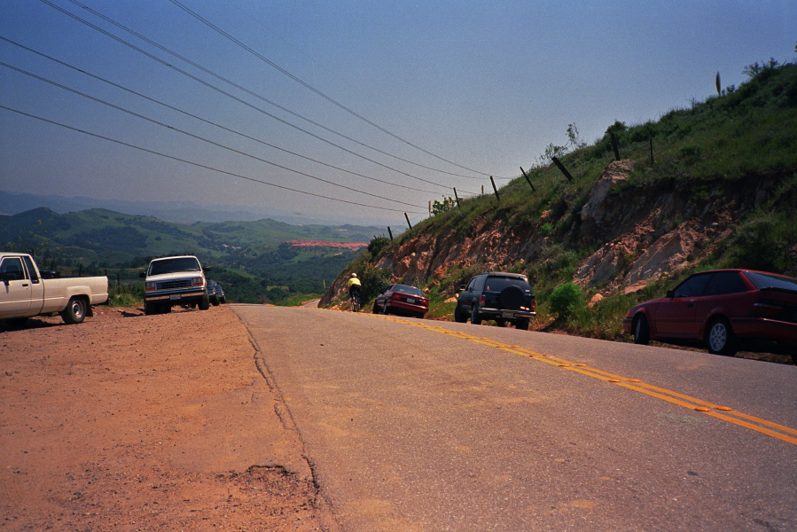 Chris starts down Modjeska Grade.
