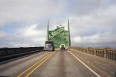 US-101 crosses Coos Bay, Oregon.