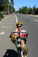 Zach riding south on Mission Blvd., Fremont (1)