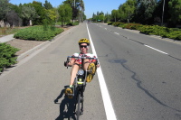 Zach riding south on Mission Blvd., Fremont (2)
