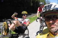 Riding up Alpine Rd., Portola Valley