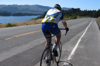 Will passes Lower Crystal Springs Reservoir