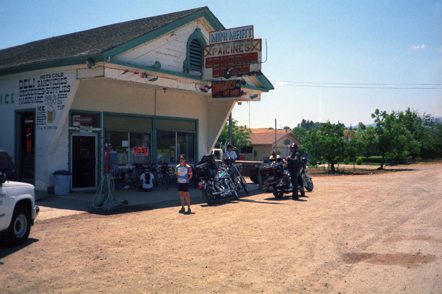 Stella in front of the Paicines Store