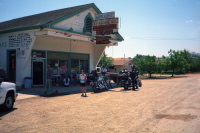 Stella in front of the Paicines Store