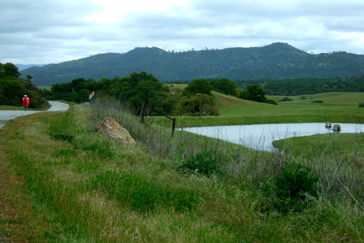 Ron heads down the east side of Panoche Pass.