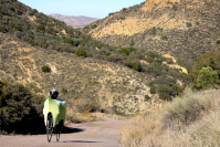 Ron heads down the dirt part, returning from Idria. (1)