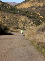 Ron heads down the dirt part, returning from Idria.  (2)
