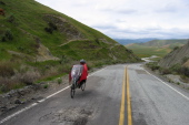 Ron Bobb climbs up to Little Panoche Pass. (1490ft)