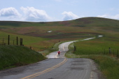 Ron Bobb climbs the north side of Little Panoche Pass (1350ft)