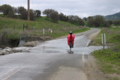 Ron Bobb crosses the ford near Panoche Pass (2040ft)
