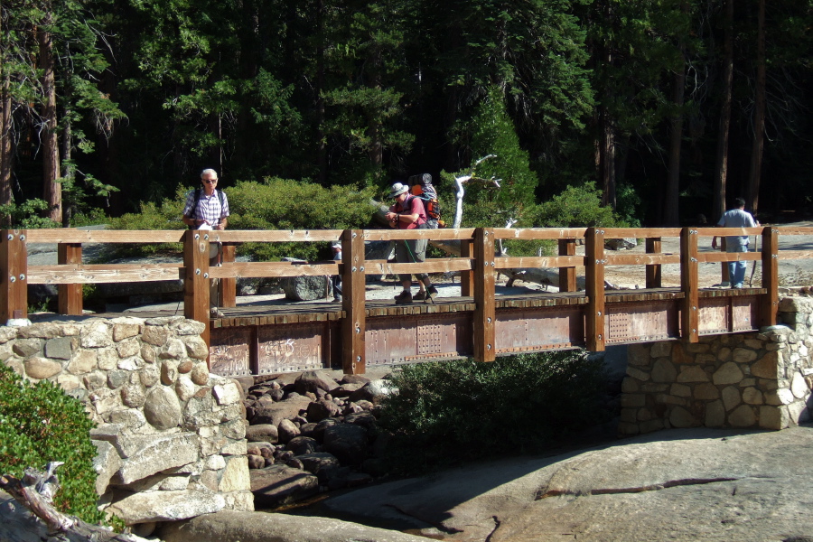 David on bridge above Nevada Fall