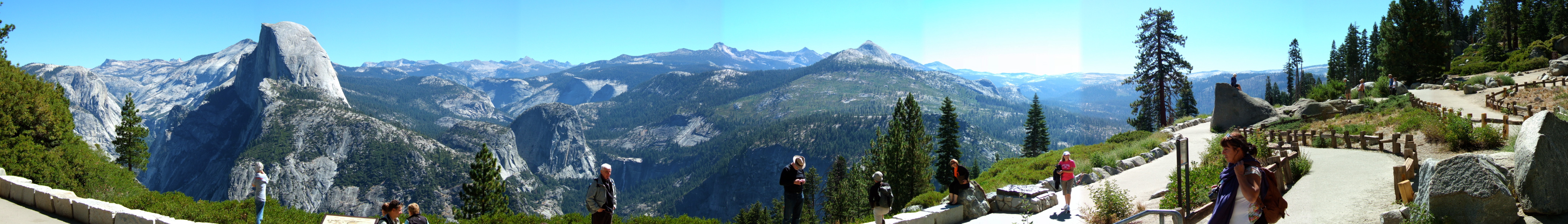 Panorama looking east from Glacier Point