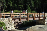 David on bridge above Nevada Fall