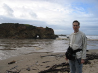 Bill at the mouth of Pescadero Creek