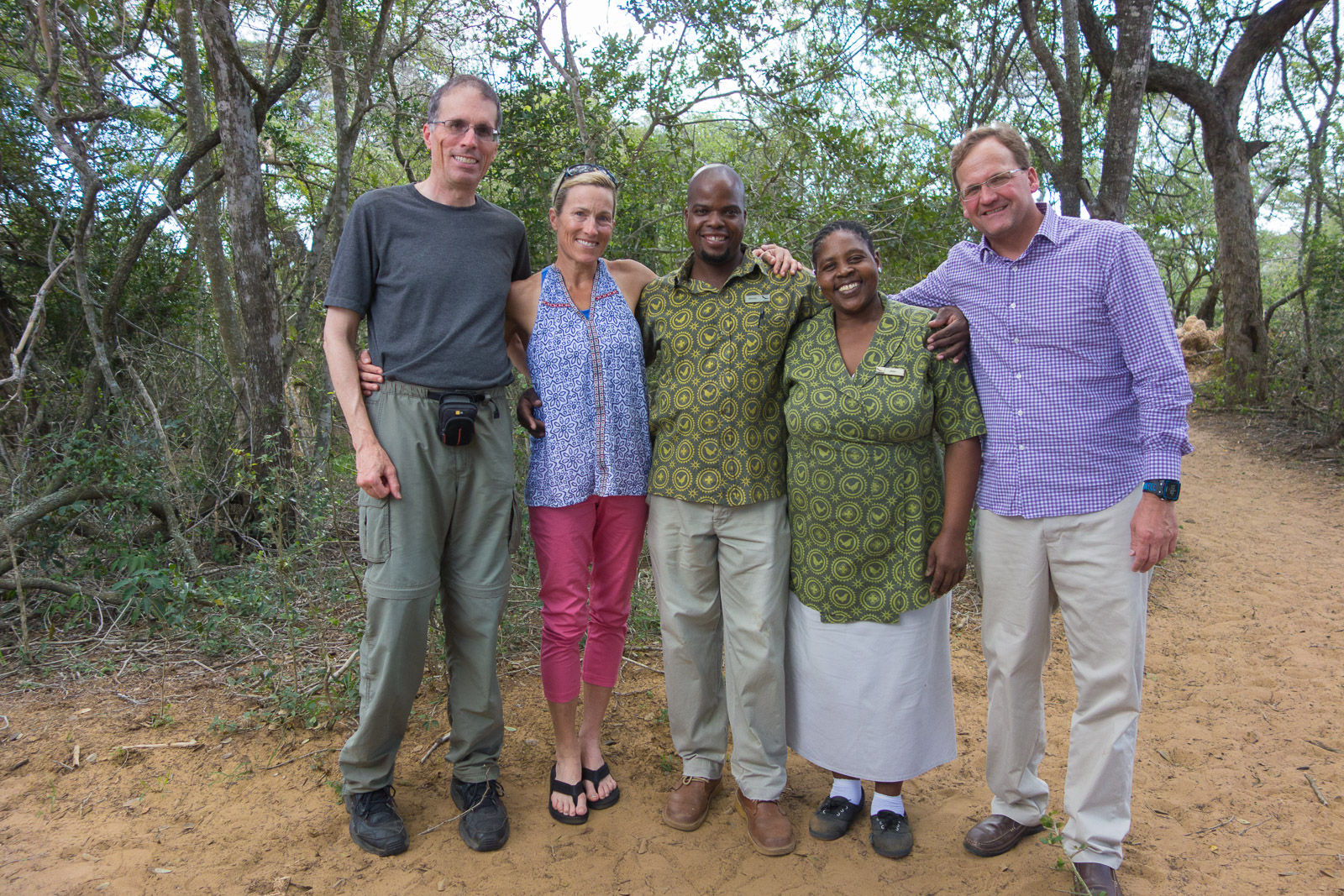 (l to r): Bill, Laura, Michael, Jabu, and Michael.