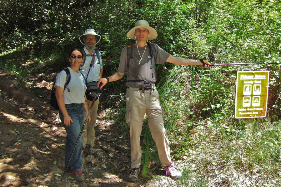 Stella, Frank, and Bill at the top of the Lonely Trail.