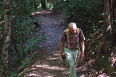 David presses up the last climb.