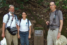 Frank, Stella, and Bill on the Dean Trail.
