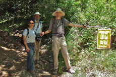 Stella, Frank, and Bill at the top of the Lonely Trail.