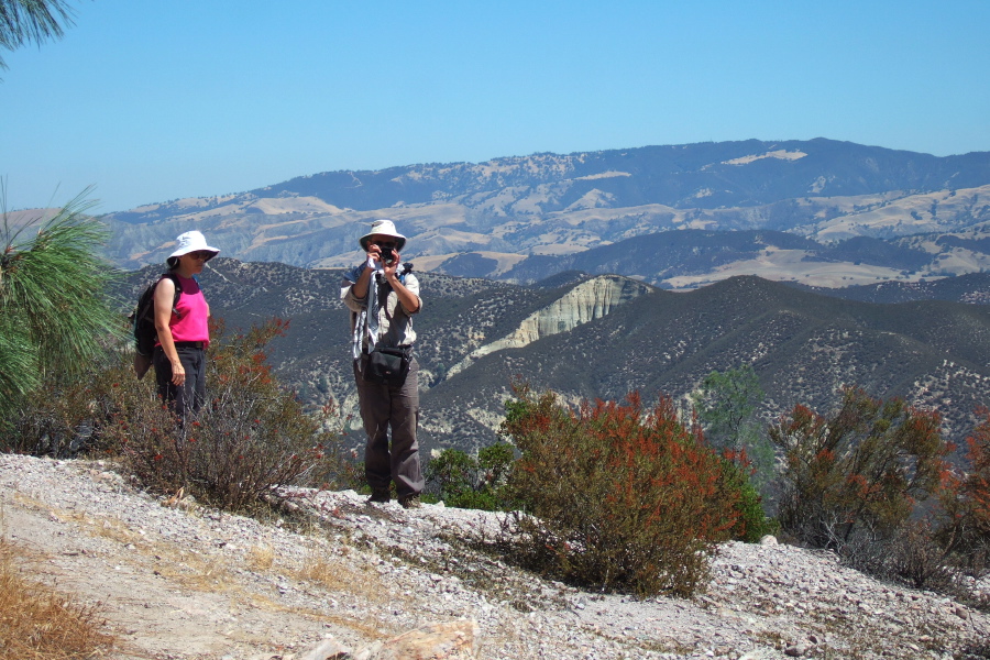 Stella and Frank prepare to descend High Peaks Trail to Old Pinnacles.