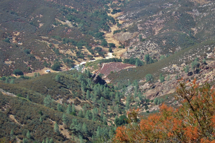 West side parking area