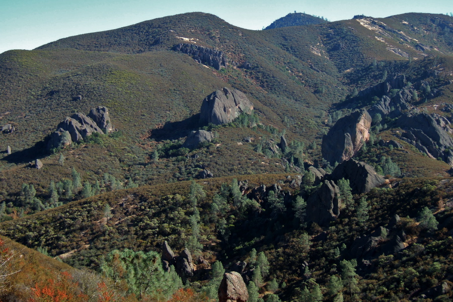 East side pinnalces jut above the ground in many places.