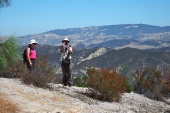 Stella and Frank prepare to descend High Peaks Trail to Old Pinnacles.