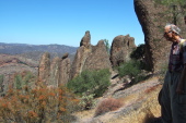 David studies some of the pinnacles along the High Peaks Trail.