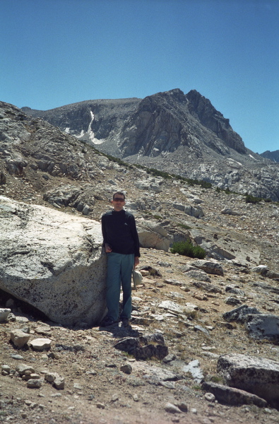 Bill on the way from Muriel Lake