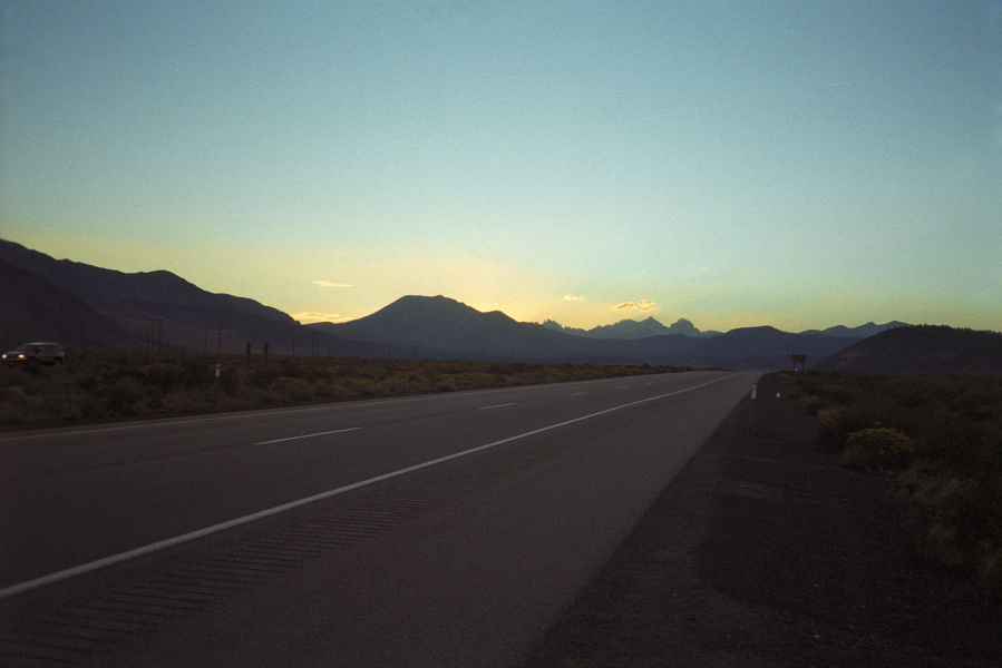 Sunset over Mammoth Mountain and The Minarets