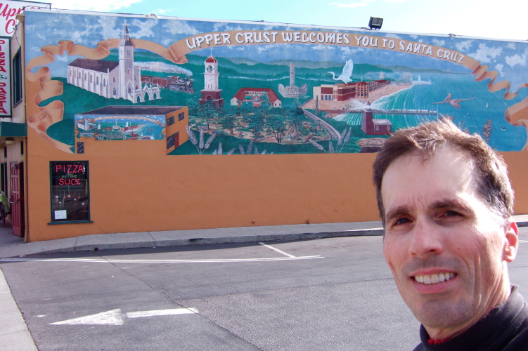 Bill at Upper Crust Pizza, Santa Cruz.