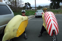 Bill and Zach get ready to start.