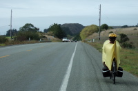 Zach rides northbound CA1 near Santa Cruz.