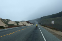 Zach passing Pescadero Beach (l), and Pescadero Creek Estuary (r).