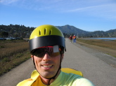 Bill on Mill Valley Bike Path, Mt. Tamalpais in background. (1)